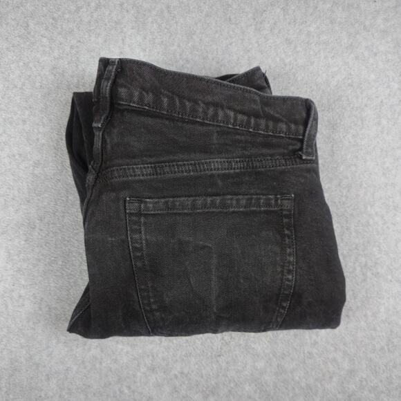 Old Navy Womens Size 14 Sky-Hi Straight Black Boyfriend Jeans 32" Waist - Picture 1 of 16